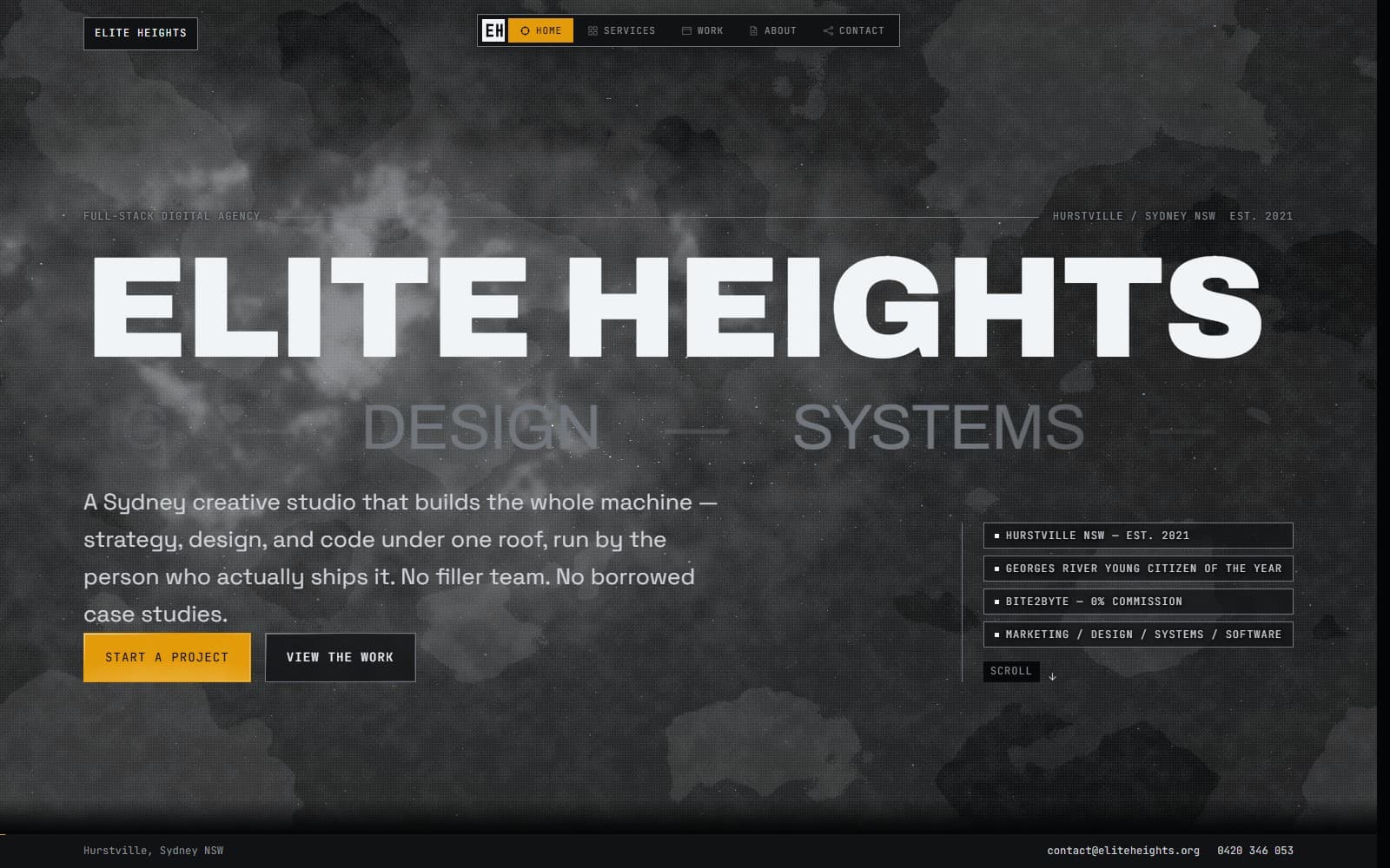 Live Elite Heights website, captured 15 September 2026