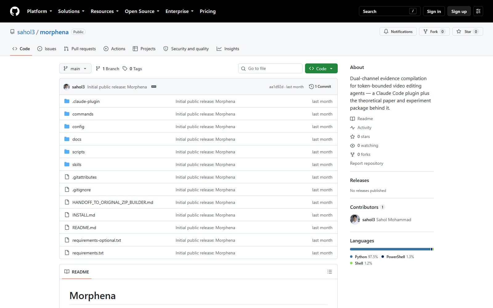 Morphena source repository