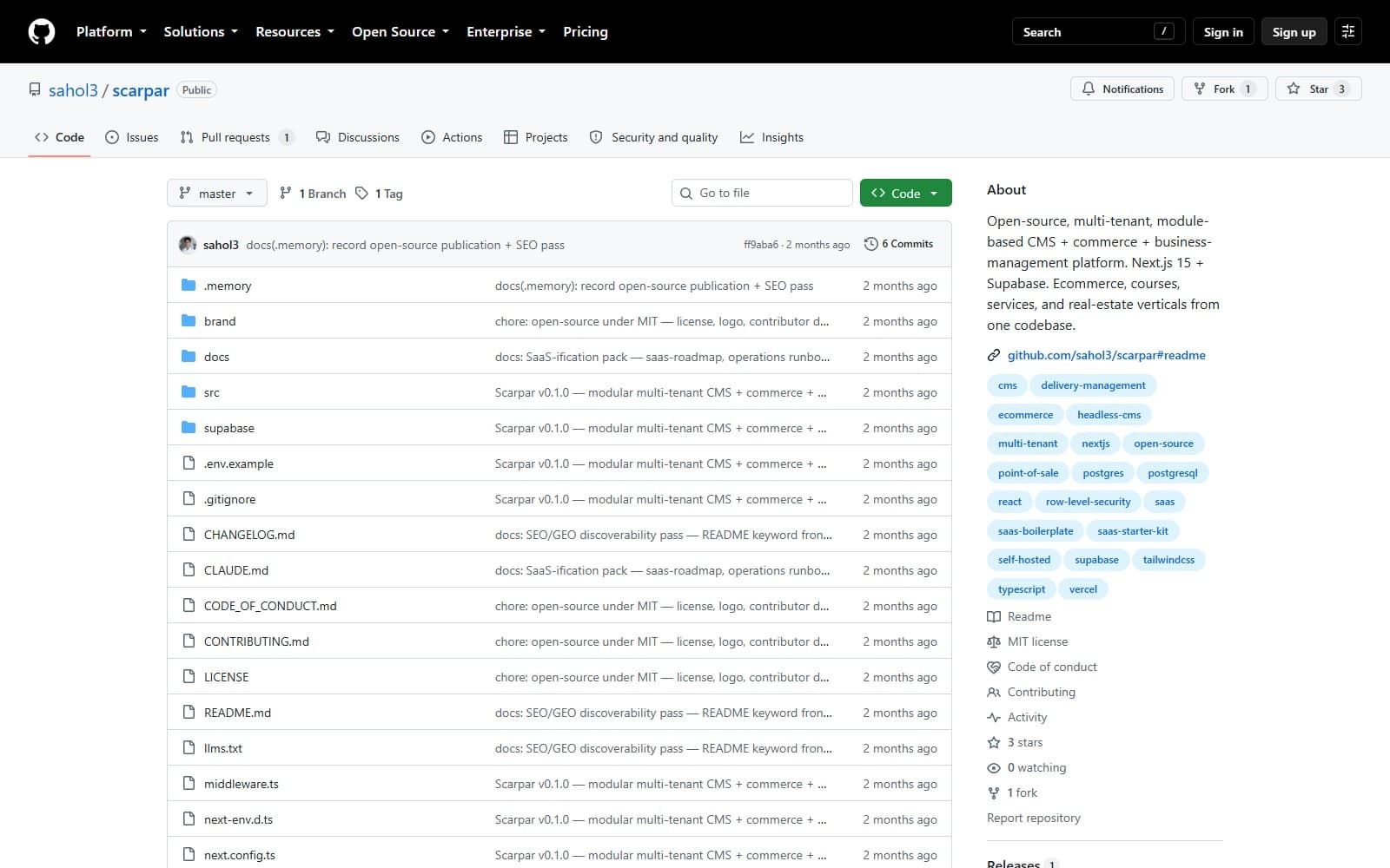 Scarpar source repository